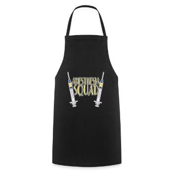 Escouade d’anesthésie 2 - Tablier de cuisine - noir - Devant - AI Model Male 185 dark (185cm)