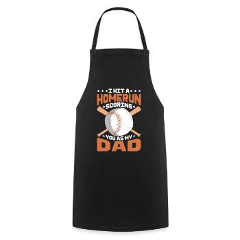 I Hit A Homerun Scoring You As My Dad 2 - Cooking Apron - black - Front - AI Model Male 185 dark (185cm)
