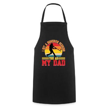 I Hit A Homerun Scoring You As My Dad - Cooking Apron - black - Front - AI Model Male 185 dark (185cm)