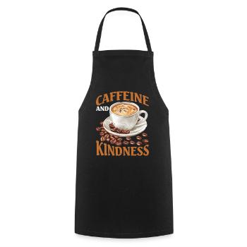 Caffeine And Kindness 5 - Cooking Apron - black - Front - AI Model Male 185 dark (185cm)