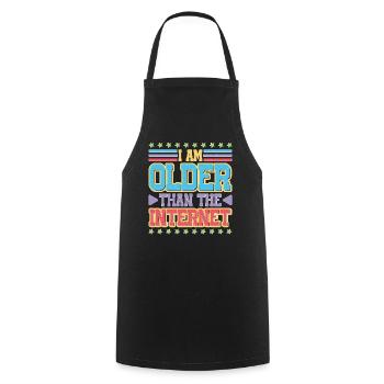 Je suis plus vieux qu’Internet 6 - Tablier de cuisine - noir - Devant - AI Model Male 185 dark (185cm)