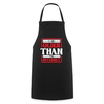 Je suis plus vieux qu’Internet 5 - Tablier de cuisine - noir - Devant - AI Model Male 185 dark (185cm)