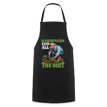 Gardeners Know All The Dirt 2 - Kochschürze - Schwarz - Vorne - AI Model Male 185 dark (185cm)