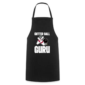 Gutter Ball Guru 4 - Kochschürze - Schwarz - Vorne - AI Model Male 185 dark (185cm)
