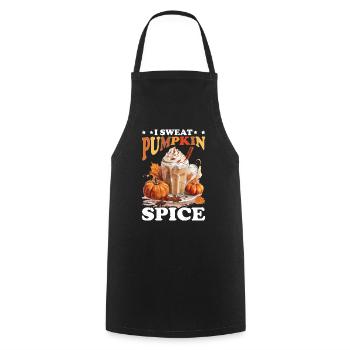 I Sweat Pumpkin Spice - Kochschürze - Schwarz - Vorne - AI Model Male 185 dark (185cm)