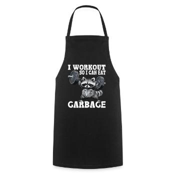 I Workout So I Can Eat Garbage - Kochschürze - Schwarz - Vorne - AI Model Male 185 dark (185cm)