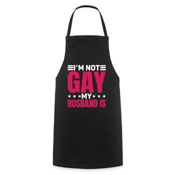 I'm Not Gay My Husband Is 2 - Kochschürze - Schwarz - Vorne - AI Model Male 185 dark (185cm)
