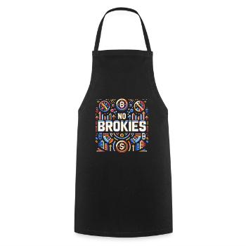 No Brokies 7 - Kochschürze - Schwarz - Vorne - AI Model Male 185 dark (185cm)
