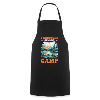 I Survived Summer Camp 5 - Kochschürze - Schwarz - Vorne - AI Model Male 185 dark (185cm)