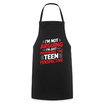 I'm Just Providing The Teen Perspective - Kochschürze - Schwarz - Vorne - AI Model Male 185 dark (185cm)