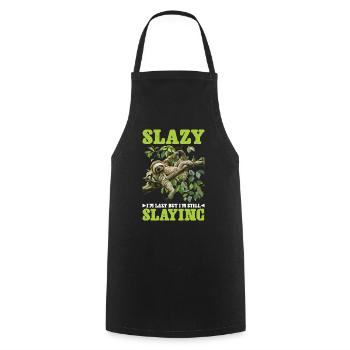 Slazy I'm Lazy But I'm Still Slaying 2 - Kochschürze - Schwarz - Vorne - AI Model Male 185 dark (185cm)