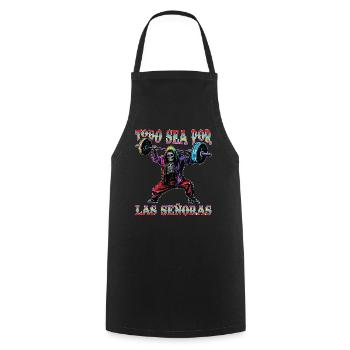 Todo Sea Por Las Señoras 2 - Kochschürze - Schwarz - Vorne - AI Model Male 185 dark (185cm)