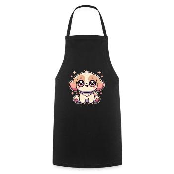 Super Cute Kawaii Baby Dog - Kochschürze - Schwarz - Vorne - AI Model Male 185 dark (185cm)