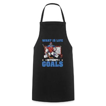 What Is Life Without Goals 35 - Kochschürze - Schwarz - Vorne - AI Model Male 185 dark (185cm)