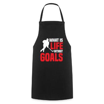 What Is Life Without Goals 34 - Kochschürze - Schwarz - Vorne - AI Model Male 185 dark (185cm)