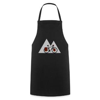 Bicycle touring - Cooking Apron - black - Front - AI Model Male 185 dark (185cm)