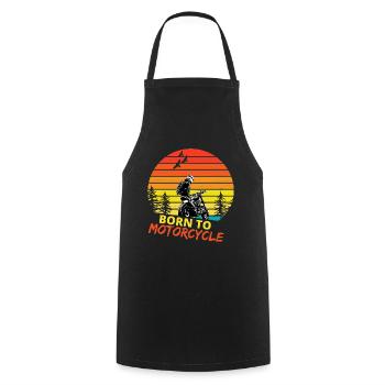Motorcycle Lifestyle / Motorcycle / Motorcycles biker - Cooking Apron - black - Front - AI Model Male 185 dark (185cm)