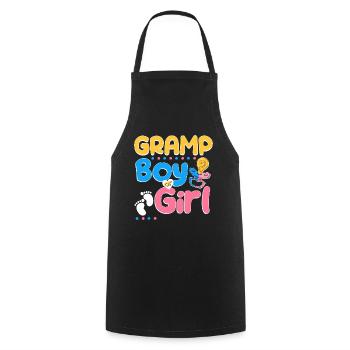 Pink or Blue Gramp Loves You Best Grandpa Ever - Cooking Apron - black - Front - AI Model Male 185 dark (185cm)