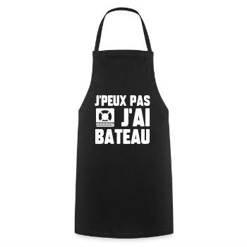 J’peux pas j’ai bateau - Tablier de cuisine - noir - Devant - AI Model Male 185 dark (185cm)