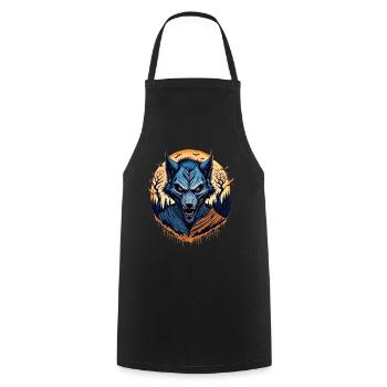 Gruseliges Halloween-partykostüm Werwolf - Tablier de cuisine - noir - Devant - AI Model Male 185 dark (185cm)