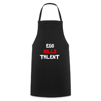 ego kills talent - Cooking Apron - black - Front - AI Model Male 185 dark (185cm)