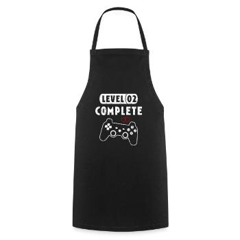 Vintage Level 2 Complete 2nd Wedding Anniversary C - Cooking Apron - black - Front - AI Model Male 185 dark (185cm)