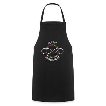 Autism Infinity Love For Autistic Kid Cute Autism - Tablier de cuisine - noir - Devant - AI Model Male 185 dark (185cm)