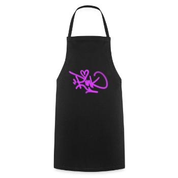 pink - Cooking Apron - black - Front - AI Model Male 185 dark (185cm)