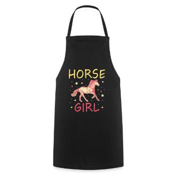 Horse Girl Cute Horseback Riding Love Horse Racing - Kochschürze - Schwarz - Vorne - AI Model Male 185 dark (185cm)