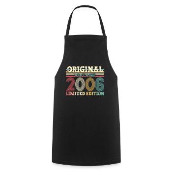 Original 2006 Millésime 2006 18ème anniversaire 2006 - Tablier de cuisine - noir - Devant - AI Model Male 185 dark (185cm)