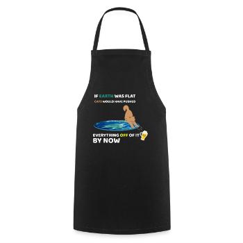 Si la Terre était plate - Tablier de cuisine - noir - Devant - AI Model Male 185 dark (185cm)