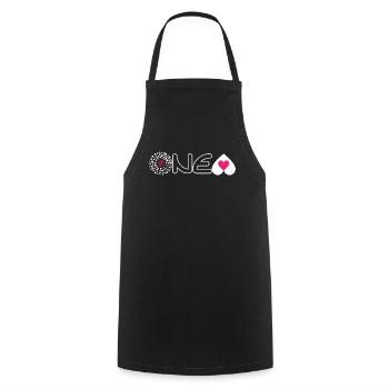 Design "ONE LOVE" for Clothing Accessories - Cooking Apron - black - Front - AI Model Male 185 dark (185cm)