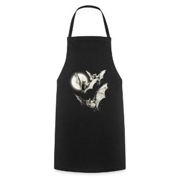 Chemise de chauve-souris vampire rétro pour la fête d’Halloween - Tablier de cuisine - noir - Devant - AI Model Male 185 dark (185cm)