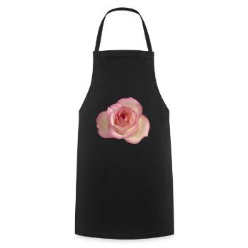 Rose / rose blanche - Tablier de cuisine - noir - Devant - AI Model Male 185 dark (185cm)