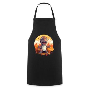 Autumn Trex: Foliage, Leaves and Sunset - Cooking Apron - black - Front - AI Model Male 185 dark (185cm)