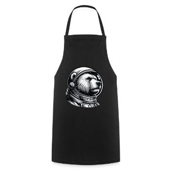 Bear, Astronaut, Space, Space - Cooking Apron - black - Front - AI Model Male 185 dark (185cm)