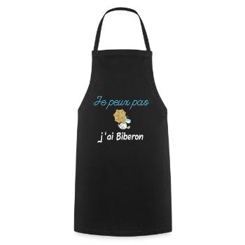 Je peux pas j'ai Biberon - Tablier de cuisine - noir - Devant - AI Model Male 185 dark (185cm)