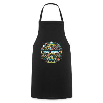 Yard Work Expert 18 - Cooking Apron - black - Front - AI Model Male 185 dark (185cm)