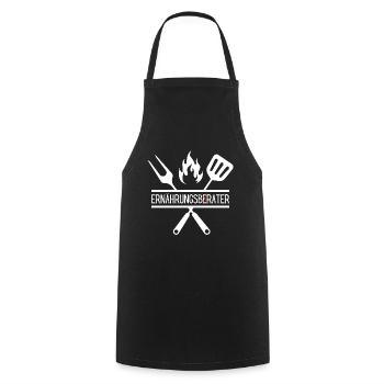 Ernährungsbrater Grillen Grill Herren Grilloutfit - Kochschürze - Schwarz - Vorne - AI Model Male 185 dark (185cm)