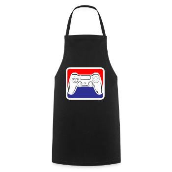 Gaming Gamepad Logo | Colors can be changed - Cooking Apron - black - Front - AI Model Male 185 dark (185cm)