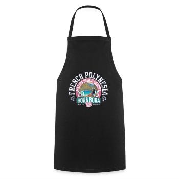 Bora Bora Travel the world - Cooking Apron - black - Front - AI Model Male 185 dark (185cm)