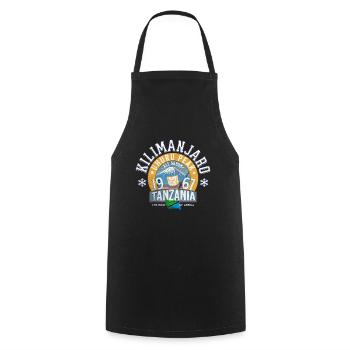 Kilimanjaro Uhuru peak Tanzania - Cooking Apron - black - Front - AI Model Male 185 dark (185cm)