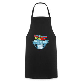 Sail the world Sables d olonne - Tablier de cuisine - noir - Devant - AI Model Male 185 dark (185cm)
