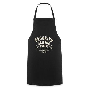 Brooklyn sailing supplies water street - Cooking Apron - black - Front - AI Model Male 185 dark (185cm)