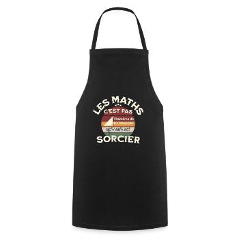 Les maths c est pas sorcier Copy - Tablier de cuisine - noir - Devant - AI Model Male 185 dark (185cm)
