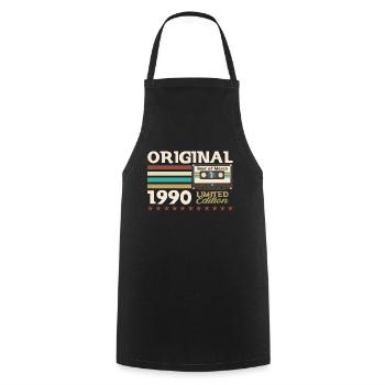 Cassette 35ème Anniversaire Mars Vintage 1990 - Tablier de cuisine - noir - Devant - AI Model Male 185 dark (185cm)