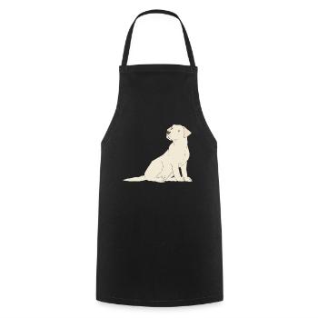Crème du Labrador - Tablier de cuisine - noir - Devant - AI Model Male 185 dark (185cm)