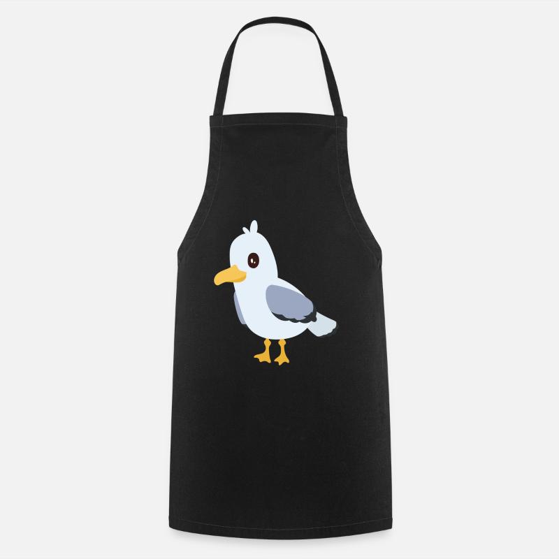 Möwe - Kochschürze - Schwarz