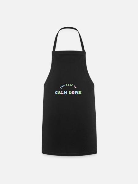 Phrase dont vous avez besoin pour calmer Taylor rose et vert - Tablier de cuisine - noir