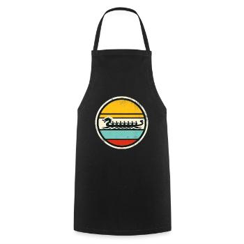 Dragon Boat 2 - Cooking Apron - black - Front - AI Model Male 185 dark (185cm)